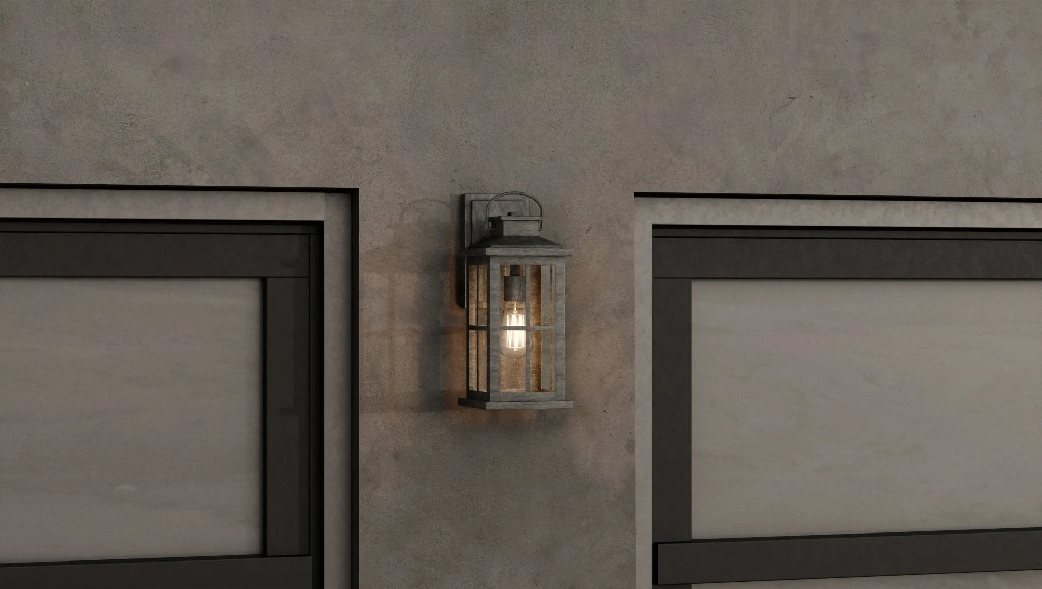 UHP1294 Transitional Outdoor Wall Sconce 12''H x 5''W, Aged Pewter Finish, Anaheim Collection