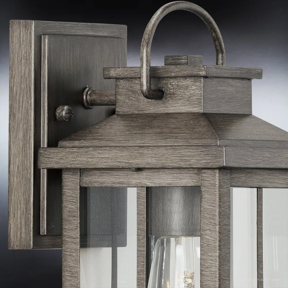UHP1294 Transitional Outdoor Wall Sconce 12''H x 5''W, Aged Pewter Finish, Anaheim Collection