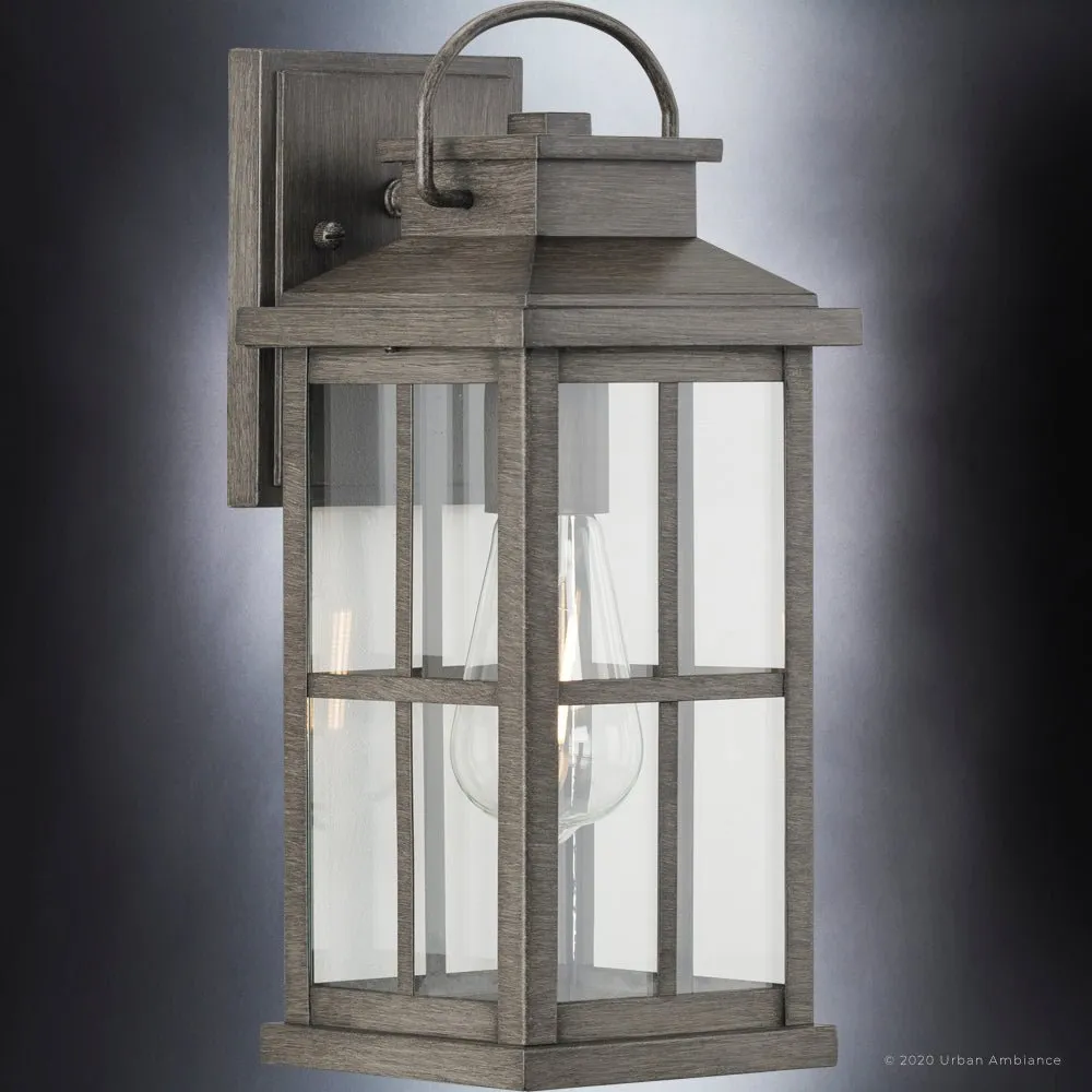 UHP1295 Transitional Outdoor Wall Sconce 14.25''H x 6''W, Aged Pewter Finish, Anaheim Collection