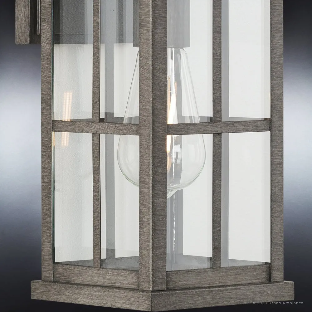UHP1295 Transitional Outdoor Wall Sconce 14.25''H x 6''W, Aged Pewter Finish, Anaheim Collection
