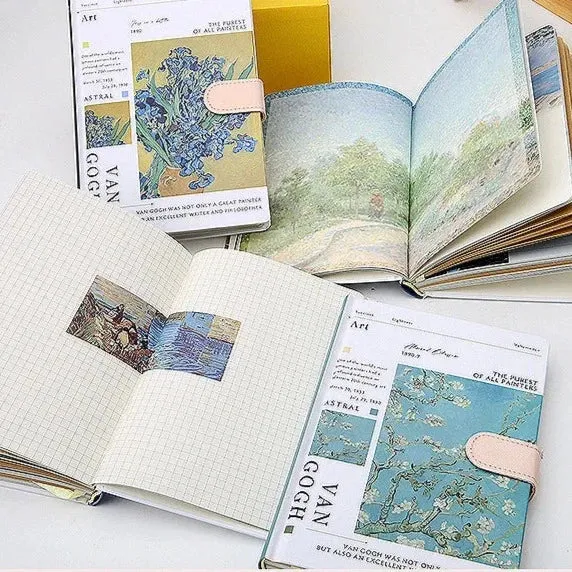 Van Gogh Magnetic Buckle Hard Cover Journal And Notebook