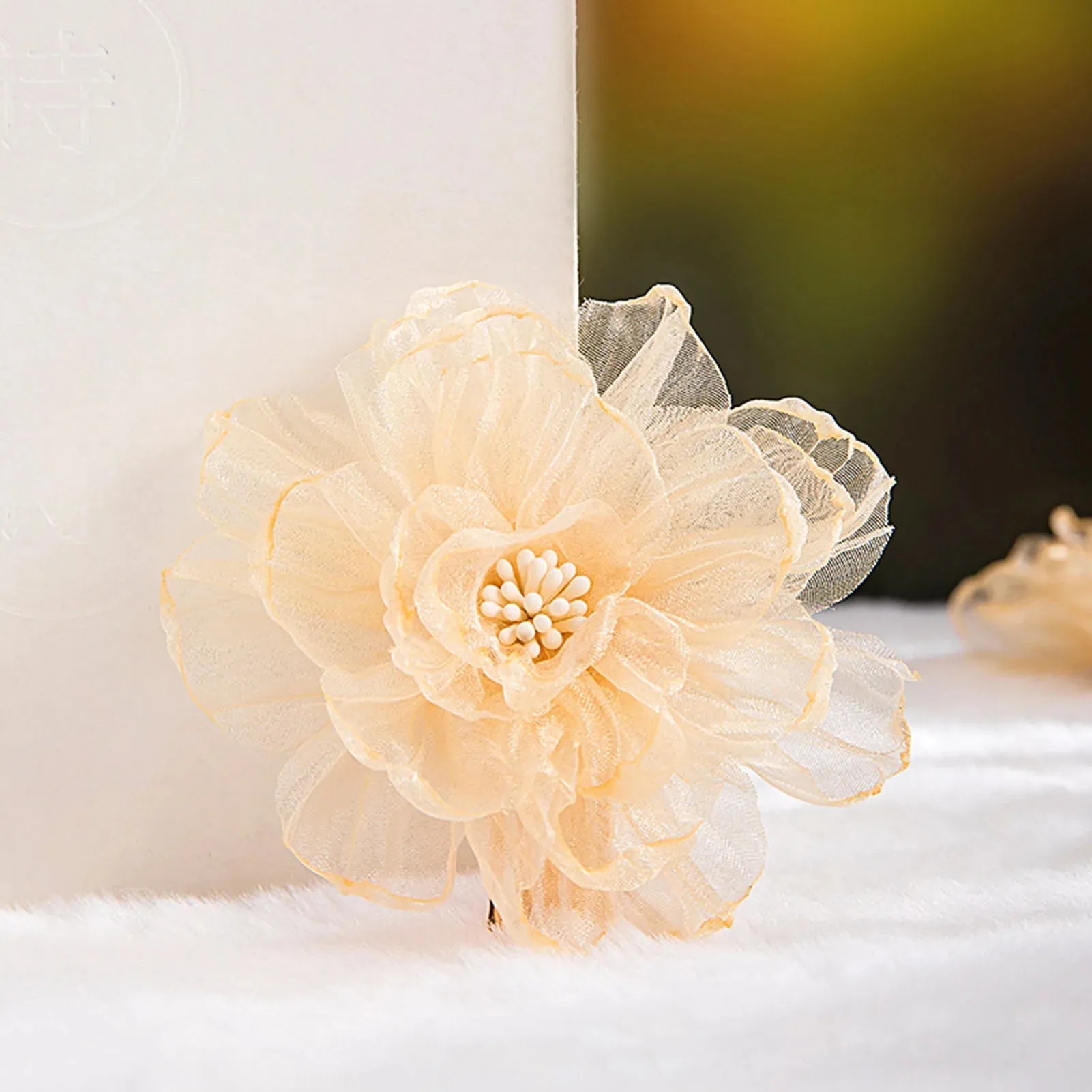 Wedding U Shape Hair Clips Bridal Headpiece Mesh Flower Hairpins Pearl Women Wedding Hair Accessories Bridal Headdress Jewelry