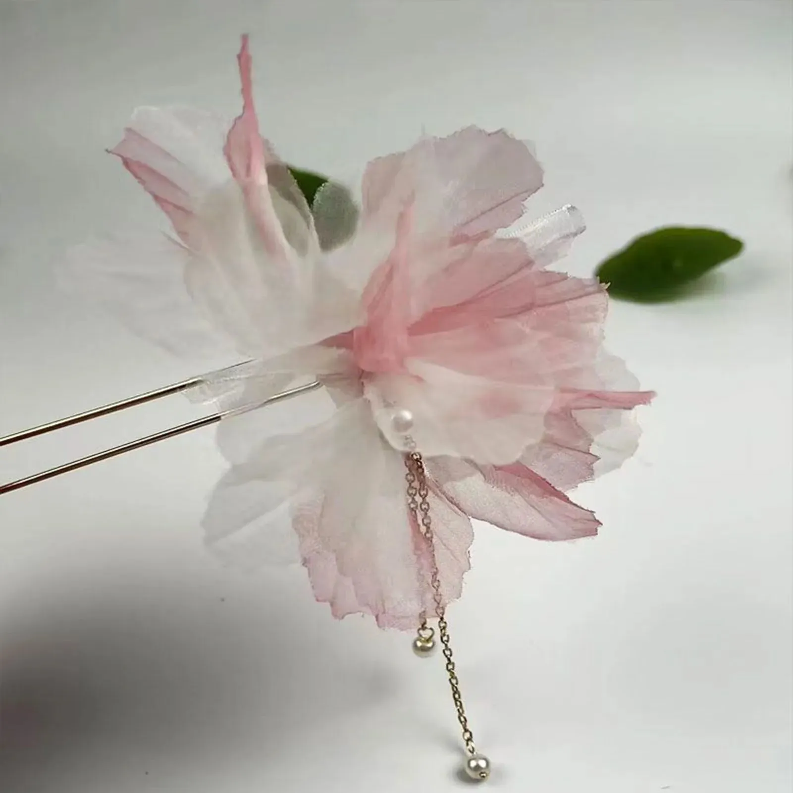 Wedding U Shape Hair Clips Bridal Headpiece Mesh Flower Hairpins Pearl Women Wedding Hair Accessories Bridal Headdress Jewelry
