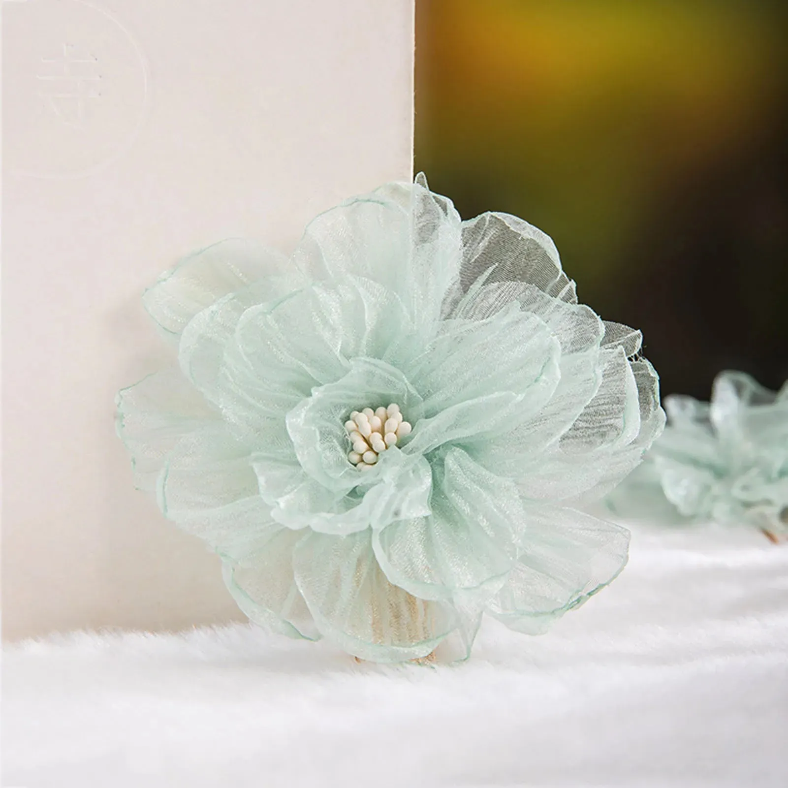 Wedding U Shape Hair Clips Bridal Headpiece Mesh Flower Hairpins Pearl Women Wedding Hair Accessories Bridal Headdress Jewelry