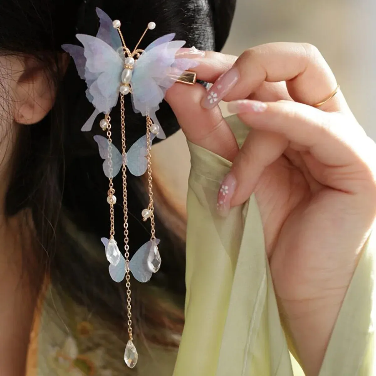Wedding U Shape Hair Clips Bridal Headpiece Mesh Flower Hairpins Pearl Women Wedding Hair Accessories Bridal Headdress Jewelry